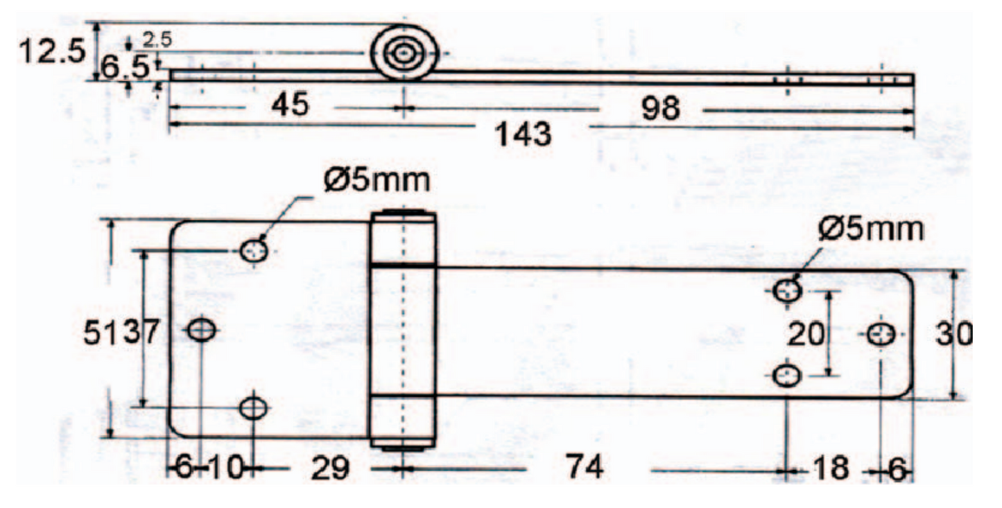 A10424 Soft Close Tee Hinge, T Strap Hinge Zinc Alloy T Hinge for Toolbox, Car Door Repair