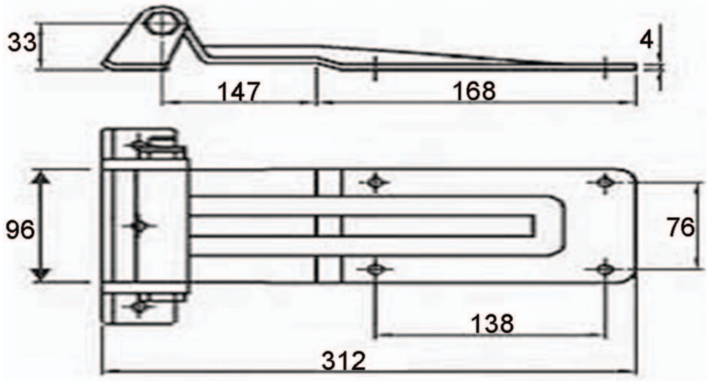 A10410S 270° Opening Heavy Duty Stainless Steel Door Hinge with Adjustable/Protective Structure, Supporting Screw/Welding Installation Fits Box Trucks, Ideal for Cold Chain