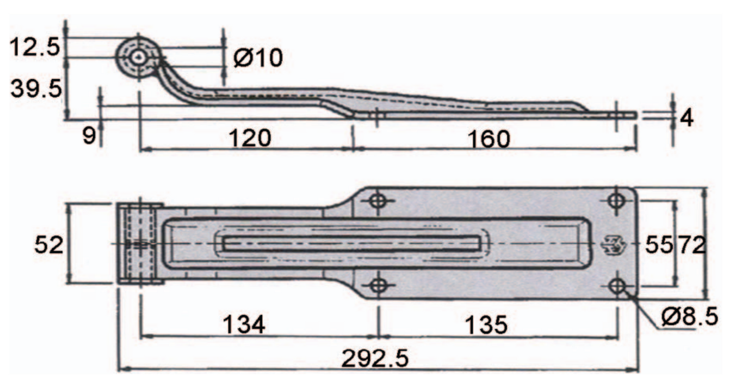 A10412S 270°Opening Heavy Duty Stainless Steel Door Hinge with Adjustable/Protective Structure, Supporting Screw/Welding Installation Fits Box Trucks, Ideal for Cold Chain