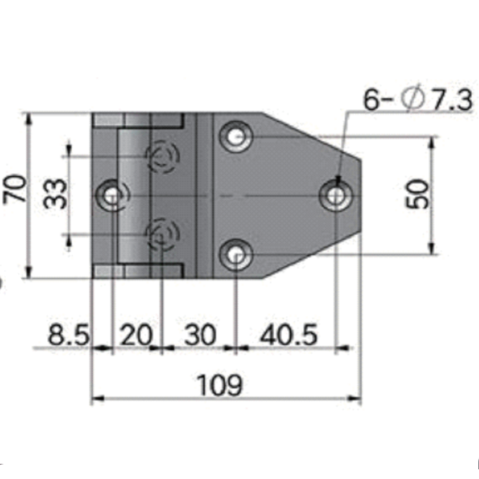 A10547S 304 Stainless Steel Heavy-Duty Door Hinges Industrial Machinery Sound Insulation Automotive Equipment Load-Bearing Hinges