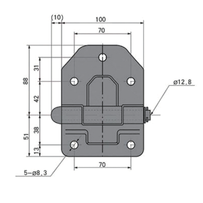A10550S-1 304 Stainless Steel Heavy-Duty Door Hinges Industrial Machinery Sound Insulation Automotive Equipment Load-Bearing Hinges