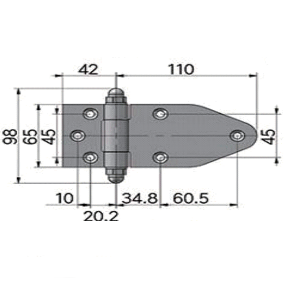 A10541S 304 Stainless Steel Heavy-Duty Door Hinges Industrial Machinery Sound Insulation Automotive Equipment Load-Bearing Hinges