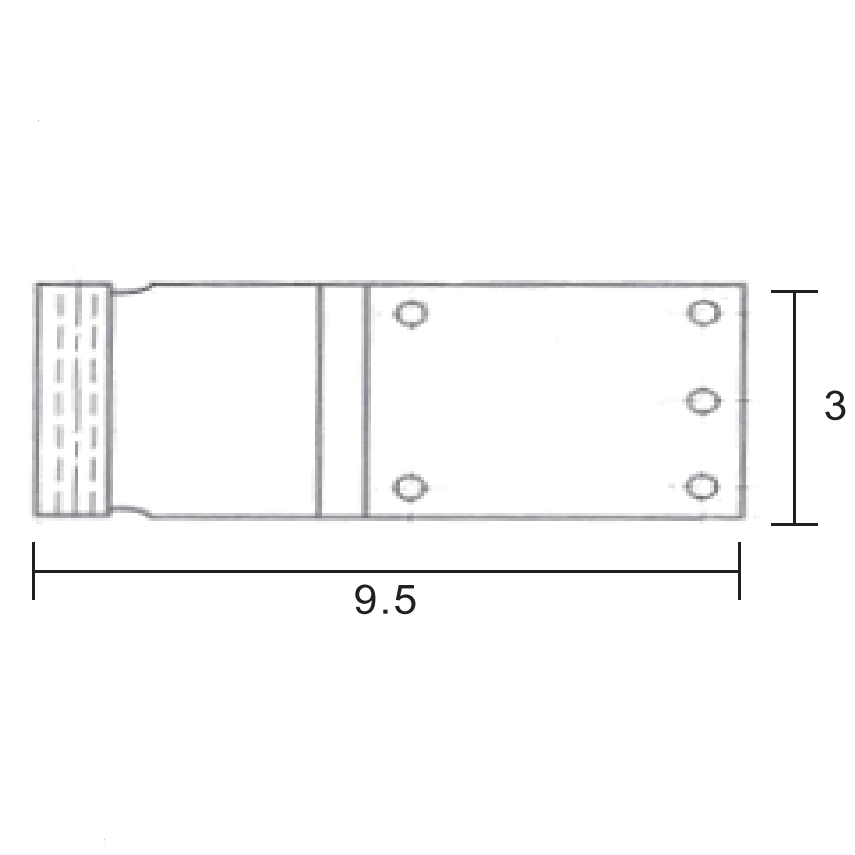 A03502 Five Hole Bolt-On Aluminum Truck Trailer Door Hinge
