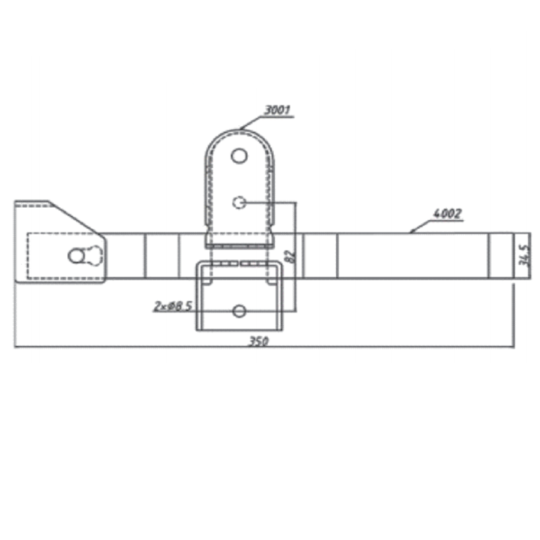 A10922 Cam Action Door Lock, Zinc Coated Corrosion Resistant Enclosed Trailer Door Handle for Small Trailers and Trucks