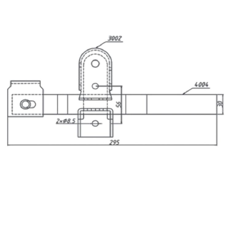 A10922 Cam Action Door Lock, Zinc Coated Corrosion Resistant Enclosed Trailer Door Handle for Small Trailers and Trucks