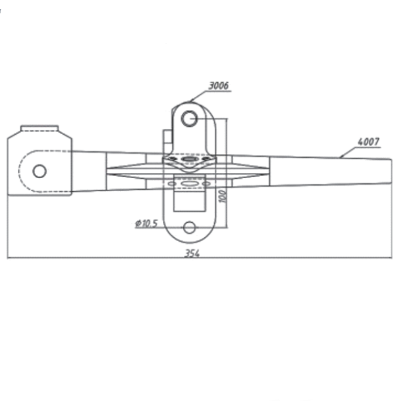 A10922 Cam Action Door Lock, Zinc Coated Corrosion Resistant Enclosed Trailer Door Handle for Small Trailers and Trucks
