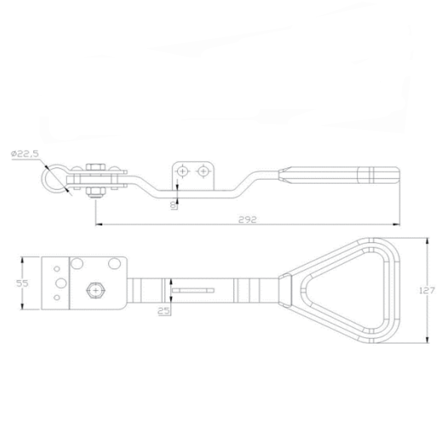 A10926S-22 Stainless Steel #304 Lever Lock Handle for Industrial Applications