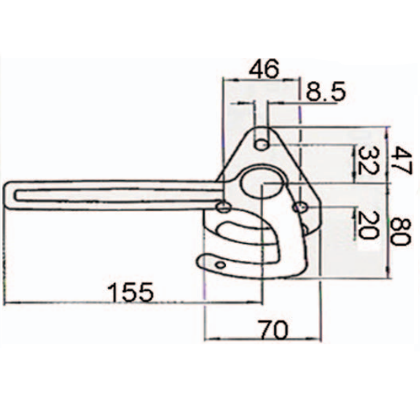 A10502LR Heavy-Duty Forged Dropside Lock Set for Utility Vehicles
