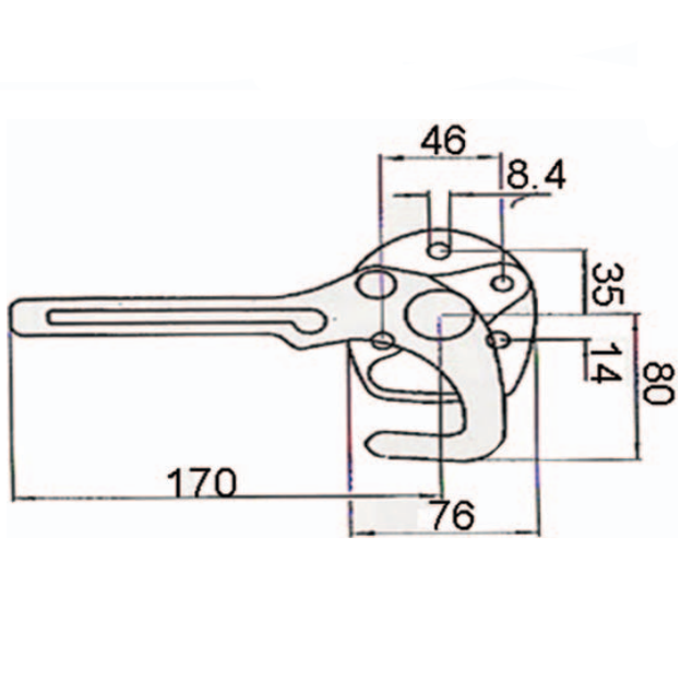A10503LR Heavy-Duty Forged Dropside Lock Set for Utility Vehicles