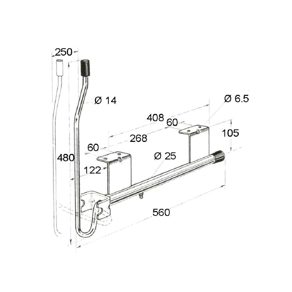 A10642N/A10642W/O Door Holdback,Semi - trailer Cargo Compartment Door Wind Hook, Galvanized Iron Truck Door Stopper,Grease Nipple/Non - Nipple