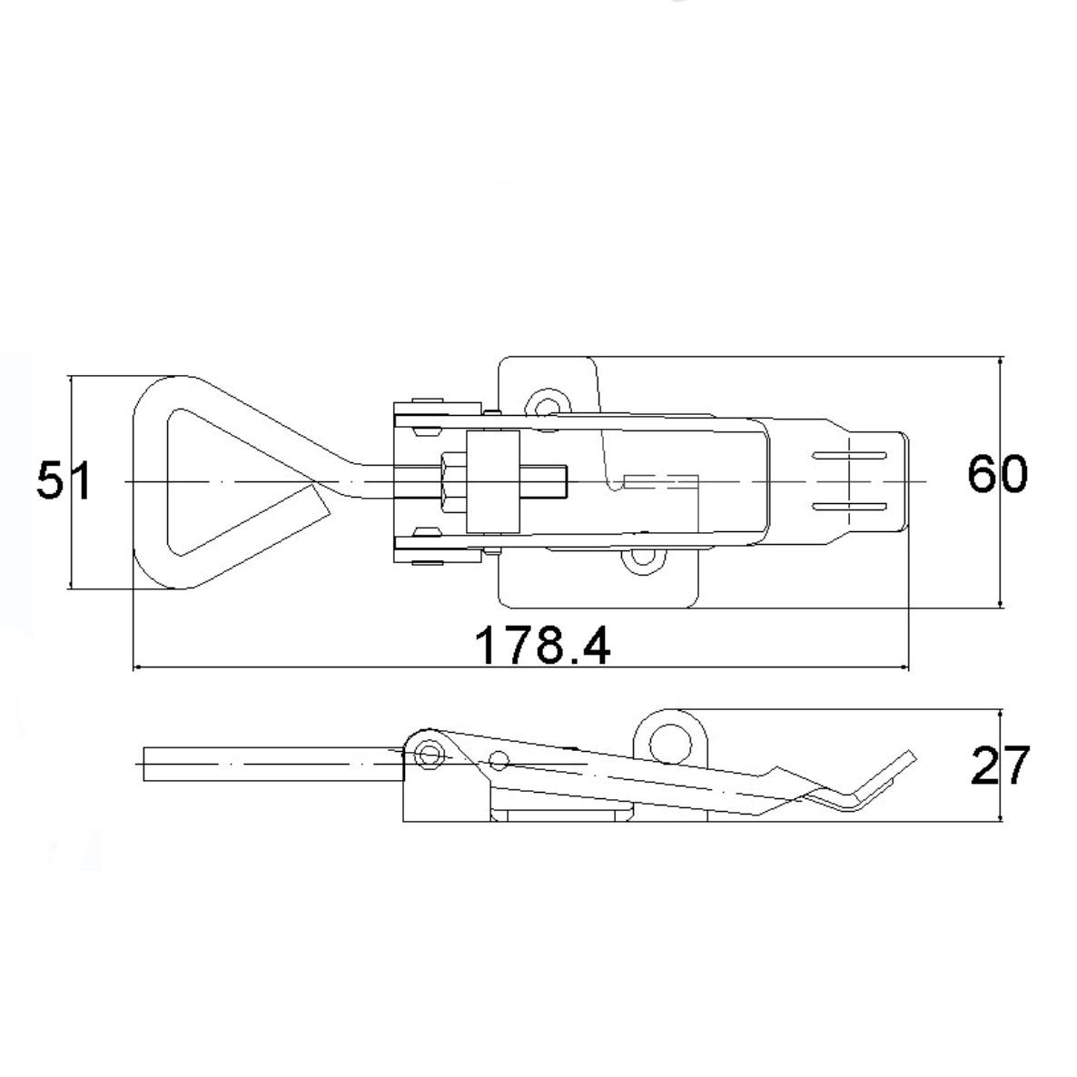 A10803S/Z Trailer Hitch Accessory Latch Heavy Duty Trailer Cargo Door Latch Stainless Material