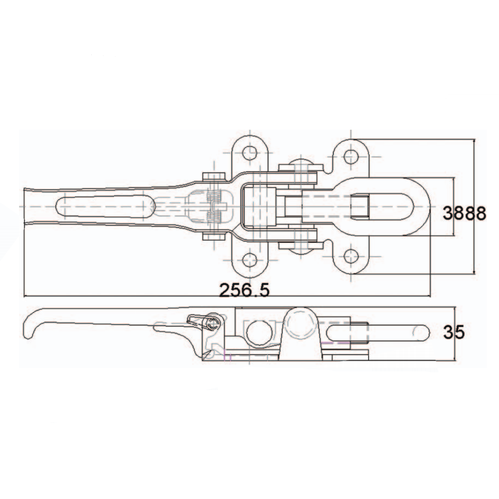 A10805/A10805K Heavy Duty Truck Bed Latch, Professional Cargo Securing Lock for Pickup & Trailer