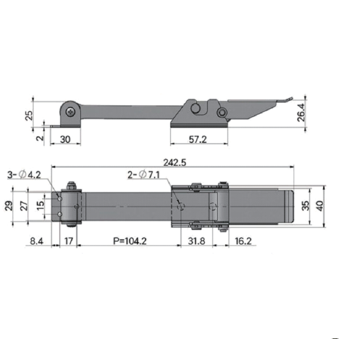A10843/A10843S 9.5'' Heavy Duty Trailer Door Latch: SUS304 Stainless & Zinc - Plated, Rubber - Lined Flexible Buckle for Towing Hitch