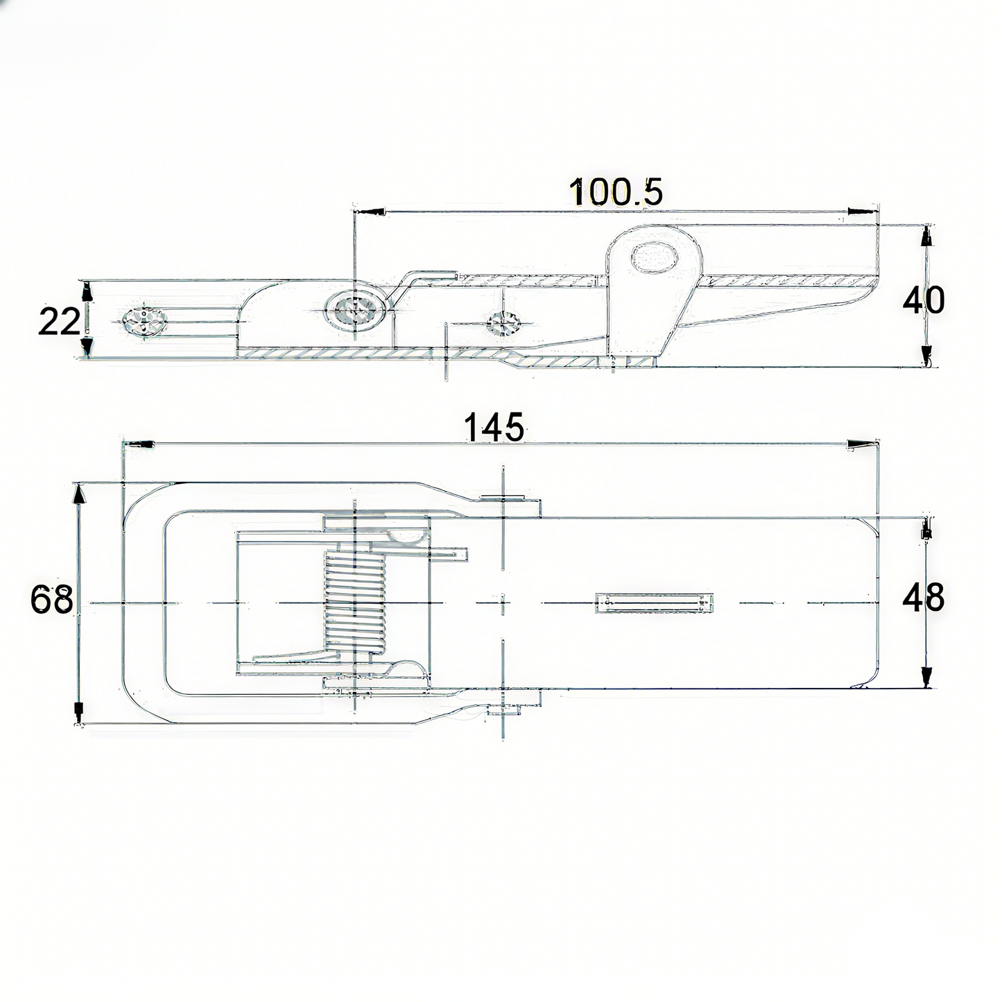 A11024K Steel Zinc Plated Heavy - Duty Toolbox & Trailer Latch Lock, Secure Cabinet/Trunk/Door Hood Locks