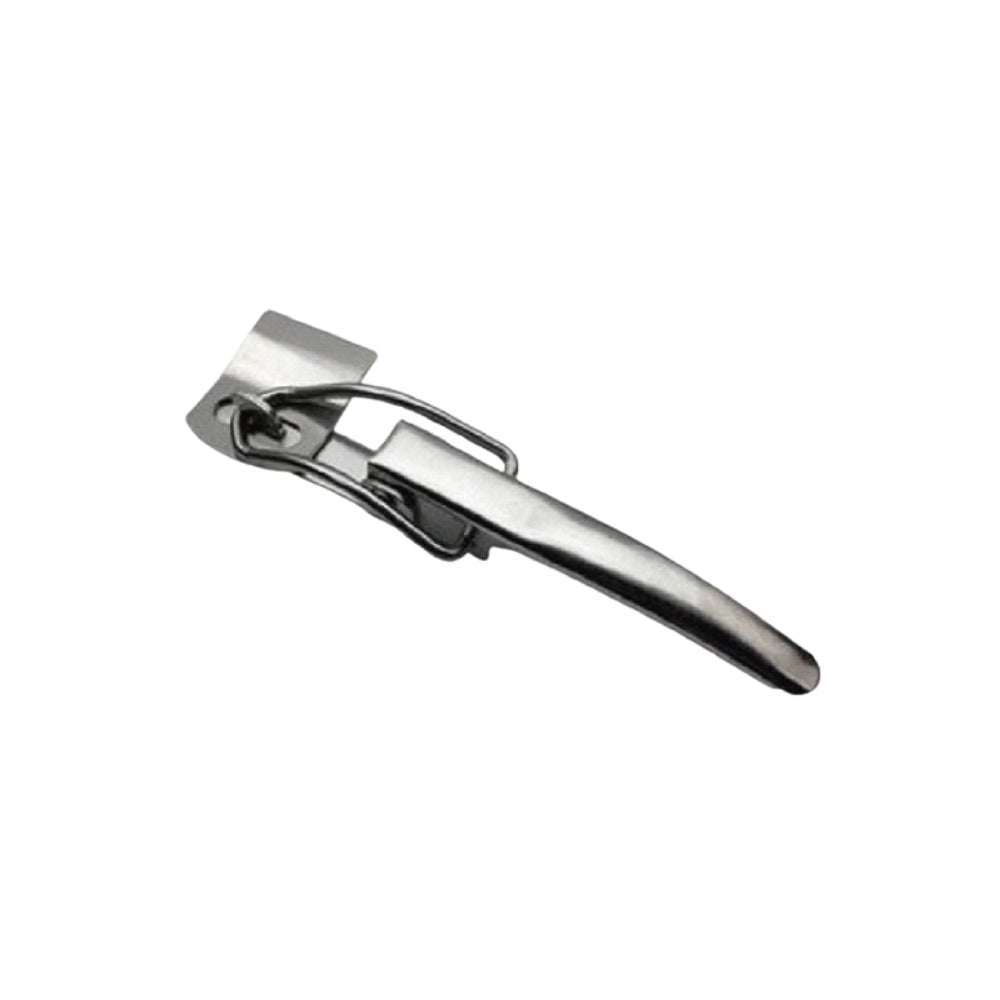 A10841S Heavy - duty stainless steel lock buckle for trailer tool boxes, used for securing cargo boxes. With a reliable door buckle hook design, suitable for truck tool box accessories