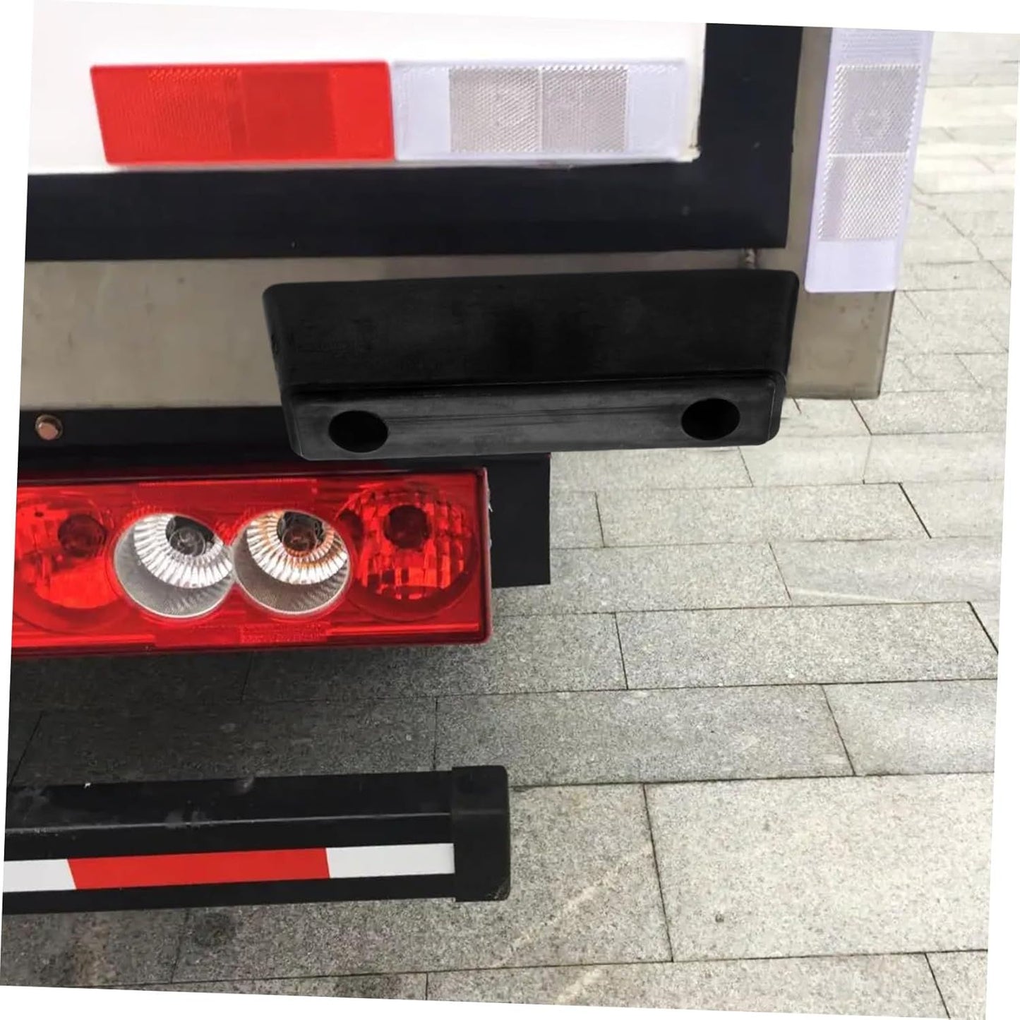 RBS01 Heavy Duty Rubber Bumper Guard for Trucks Easy No Tool Installation Versatile Trailer Bumper for Maximum Collision Protection Durable Rubber Block