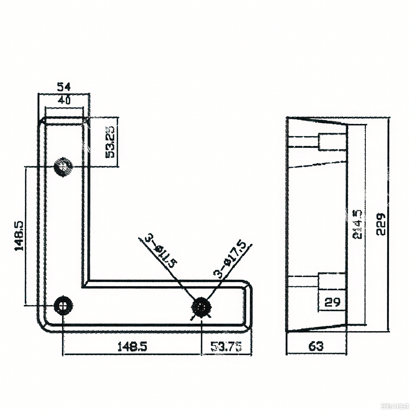 RBS06 L - Type Rubber Stop for Equipment
