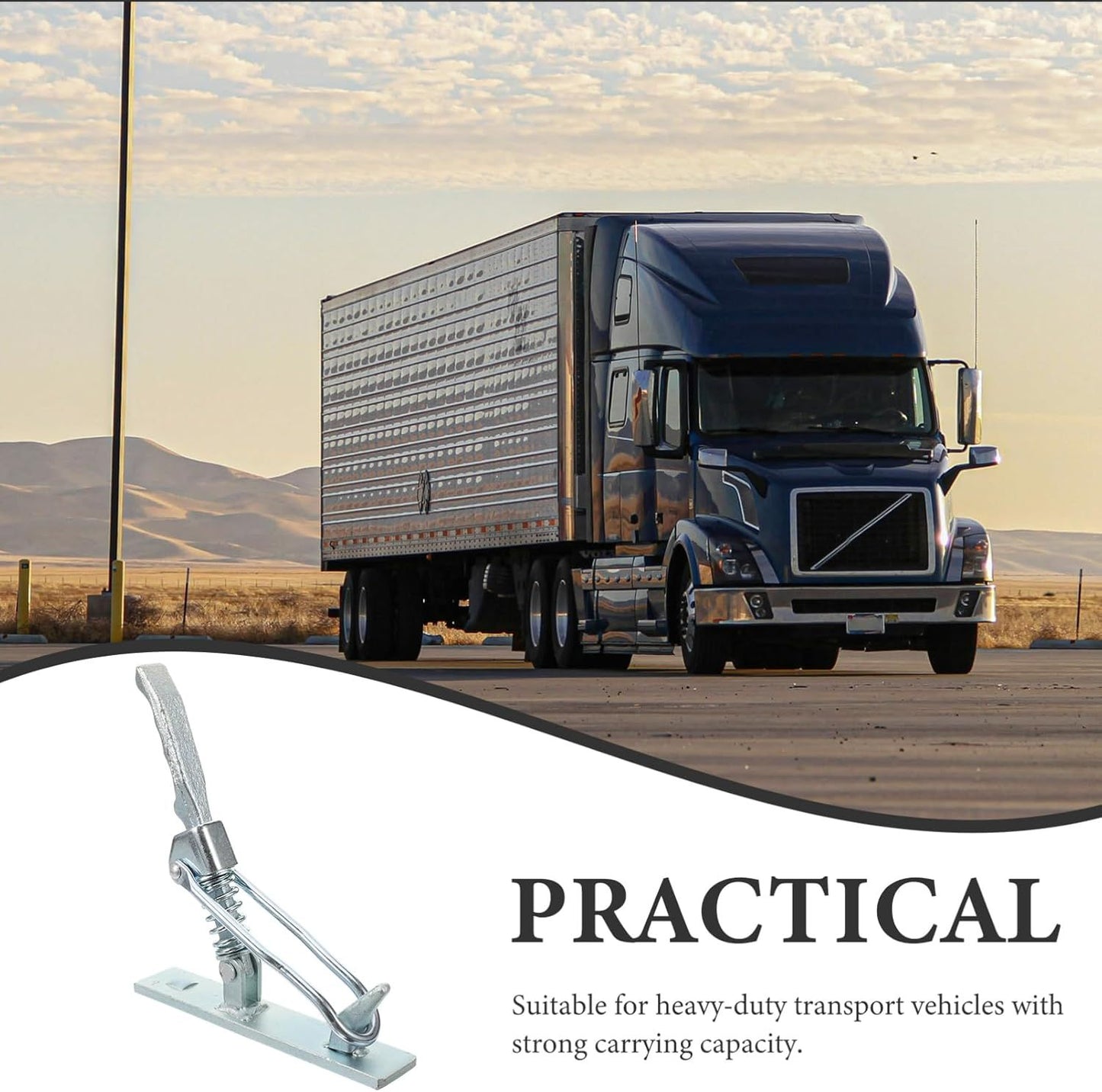 A10830/A10831Heavy Duty Zinc Plated Spring Hasp Lock for Trailer Hitch Durable Versatile Coupler Pin Lock for Secure Transport of Trucks Trailers and Containers