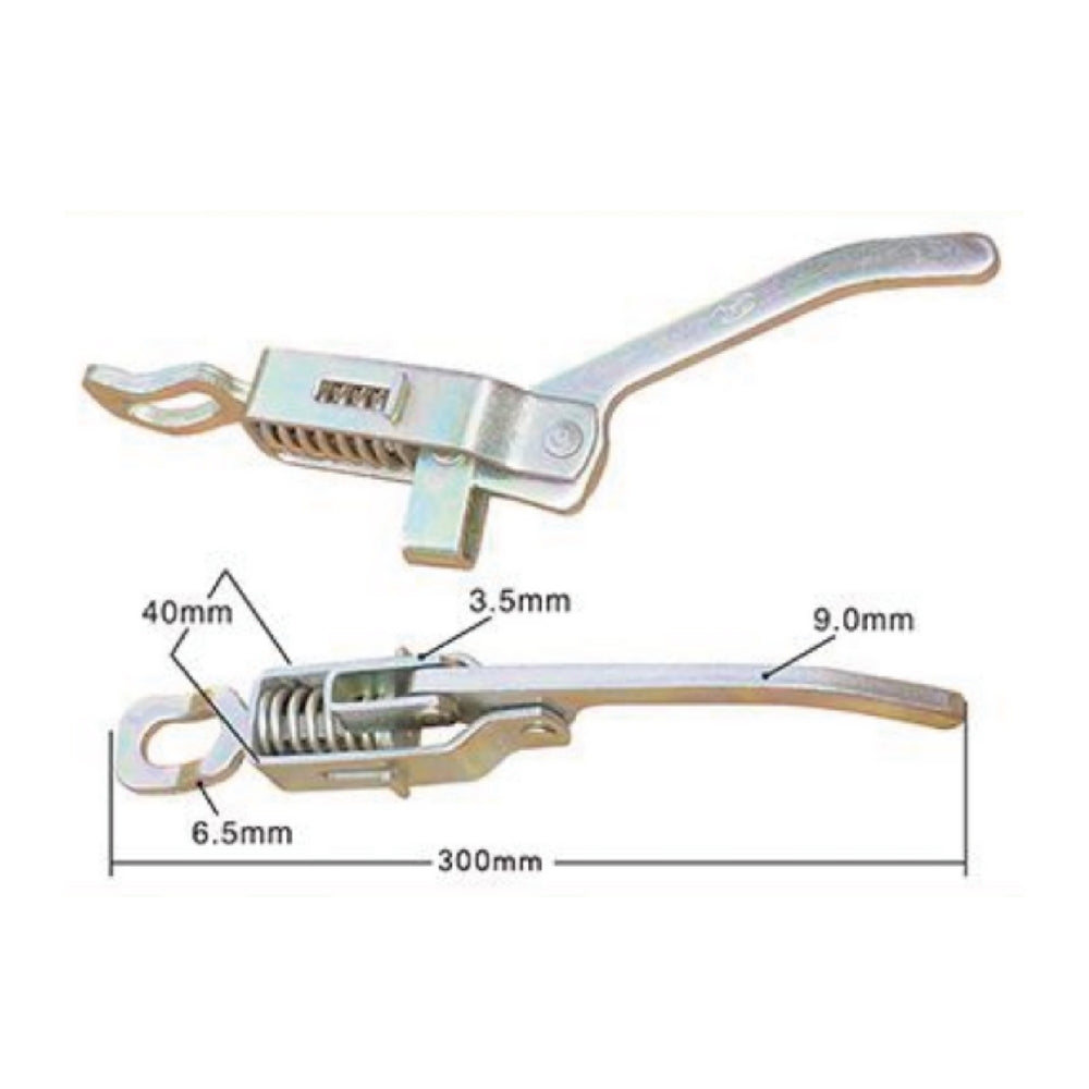 A10832 Heavy Duty Toggle Latch Clamp Adjustable Metal Hook for Truck Door Handles and Tool Boxes Effortless Operation for Three Wheelers and Compartments Durable Spring Hand Buckle