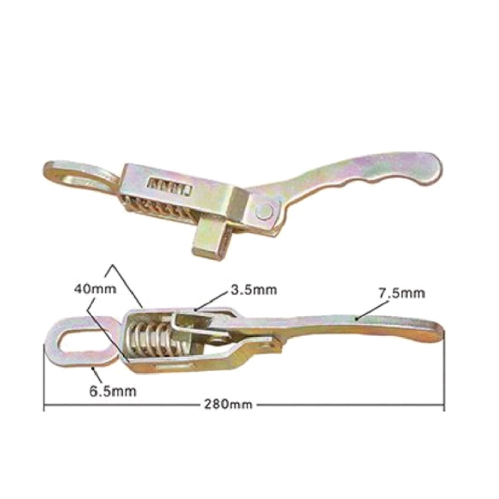 A10834T Heavy Duty Zinc Plated Toggle Latch Clamp with Thicker Handle, Spring Loaded Hasp Lock for Cargo Trailers Toolboxes Cabinets and Outdoor Doors, Sturdy Hardware Accessory