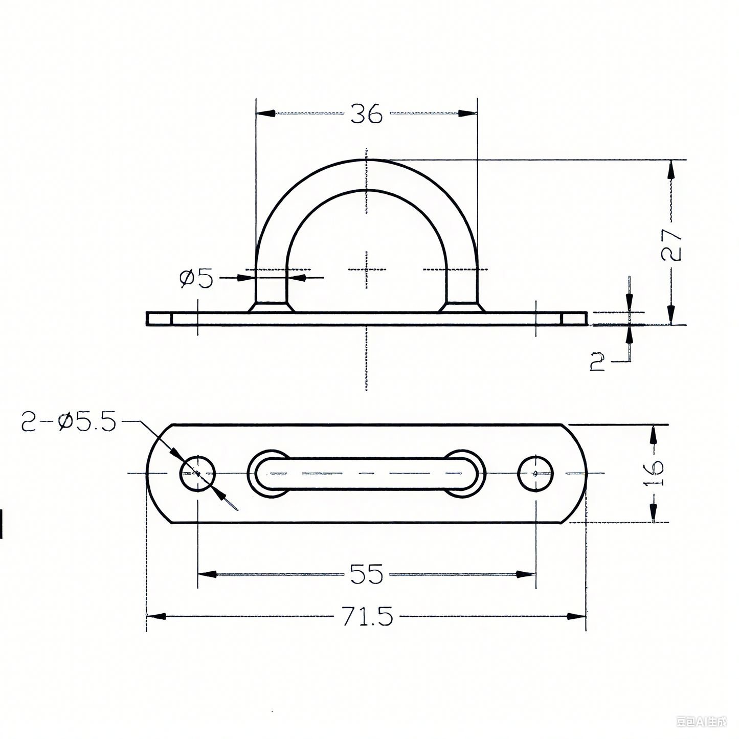 A11125 2.8 inch Zinc - Plated Steel Lashing Ring with Rope Eye Hook | Truck Tarpaulin & Side Curtain Truck Door Securing Hardware