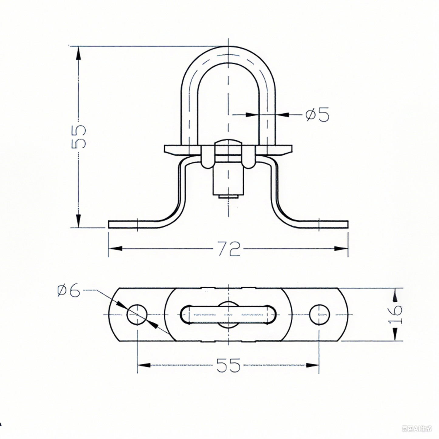 A11127-S Adjustable Spring Rope Hook | Zinc - Plated Steel Truck Tarpaulin Securing Hook with Base