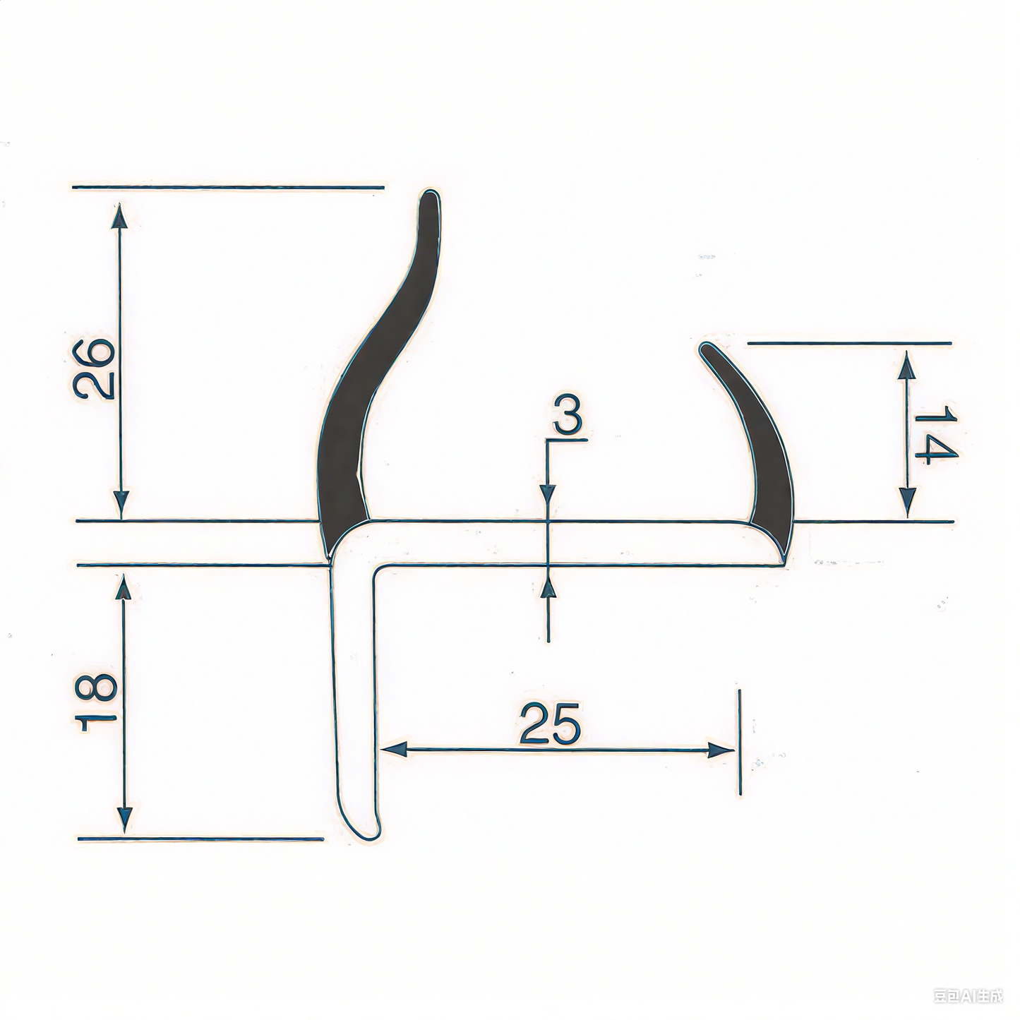 SS01 PVC Door Trim & Seal Strip, Ideal for Vehicle and Equipment Sealing