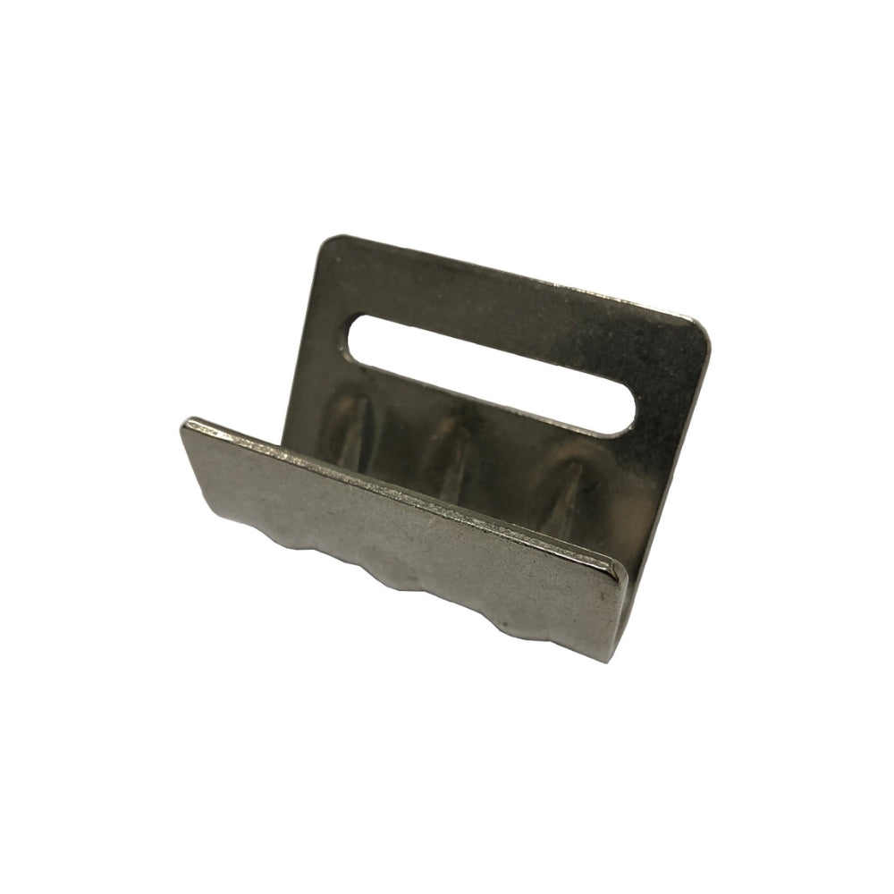 MH59X - 62Q Stainless Steel Flat Hook for Side Curtain Tensioner, Truck Cargo Hardware, w/Reinforcing Ribs, 2.56" x 1.97", 1323 Lbs Load