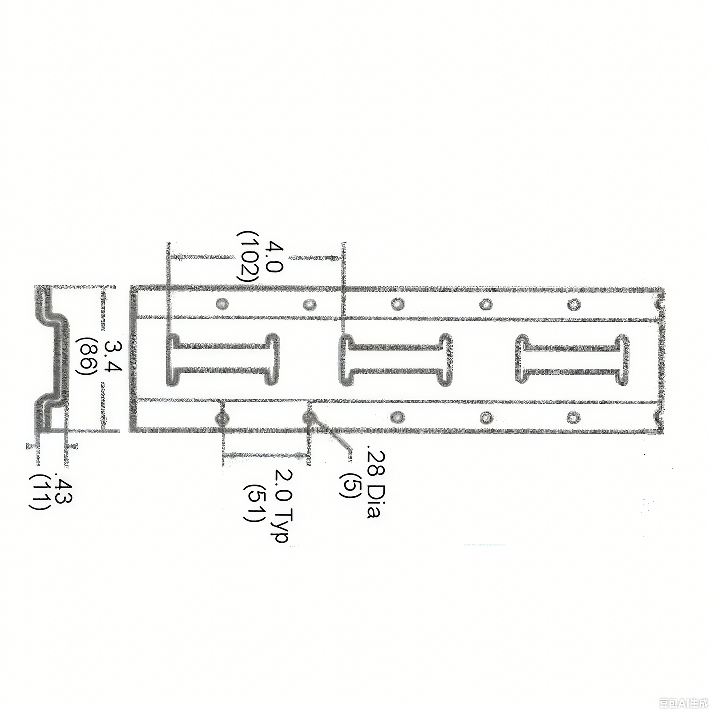 VR16-10V Galvanized Steel E Track Tie-Down Rail System for Truck/Trailer