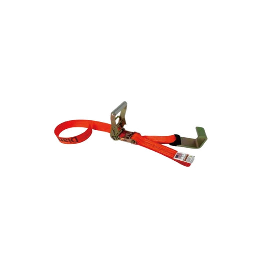 RT04C-52LP Heavy Duty Ratchet Tie Down Strap with Flat Hook - High-Strength Cargo Securing Strap for Truck, Car & Multi-Purpose Transport/Storage