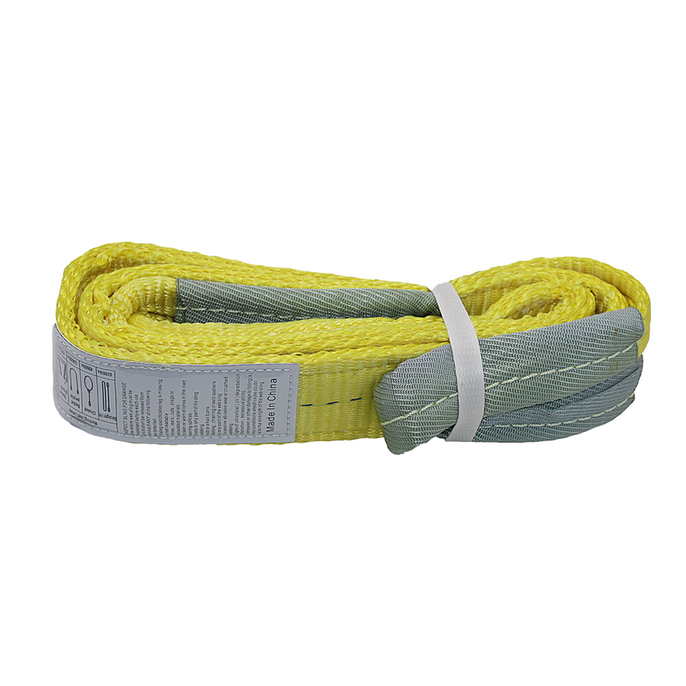 2”x 3/6/9FT Lift Sling Straps, 2 Ply Polyester Rigging Straps, 6200LBS Load Capacity Flat Eye-Eye Web Sling for Hoist, Tree Stumps, Heavy Duty Cargo