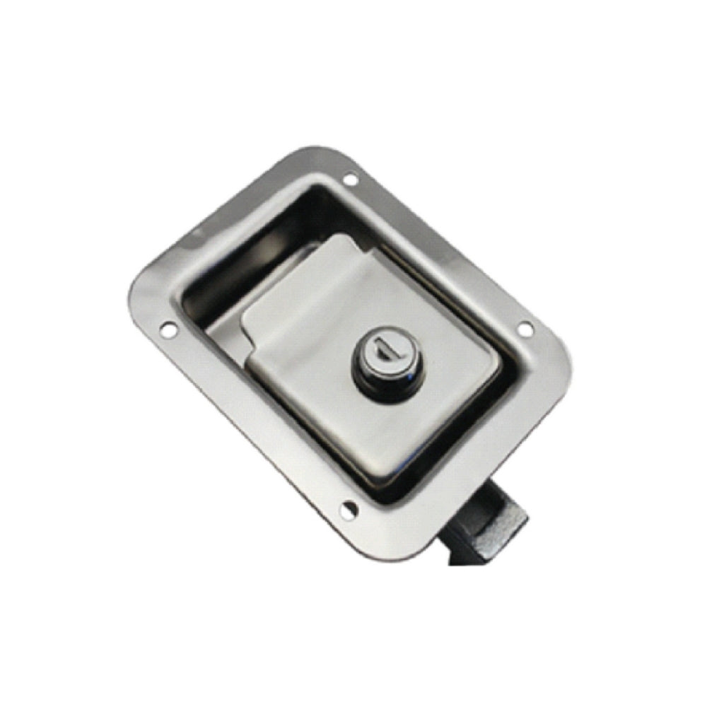 A10702-K Heavy Duty Flush Mount Carbon Steel Single Point Paddle Handle Door Latches for Storage Rooms RV 1Pcs