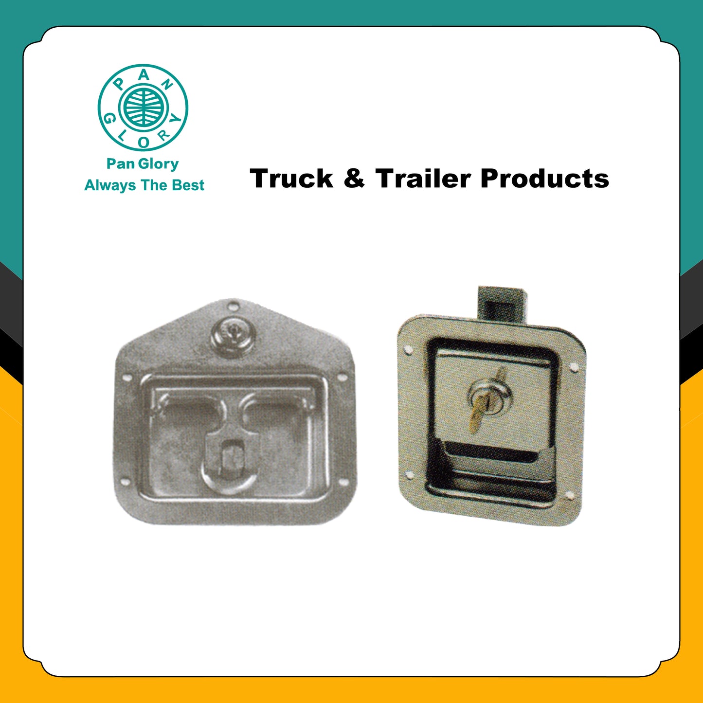 Tool Box Latch T Handle Latches with Lock Highly Polished Stainless Steel Tool Box Locks for Trailer Door RV Camper Truck Bed Toolboxes - Folding T-Handle Latch with Gasket
