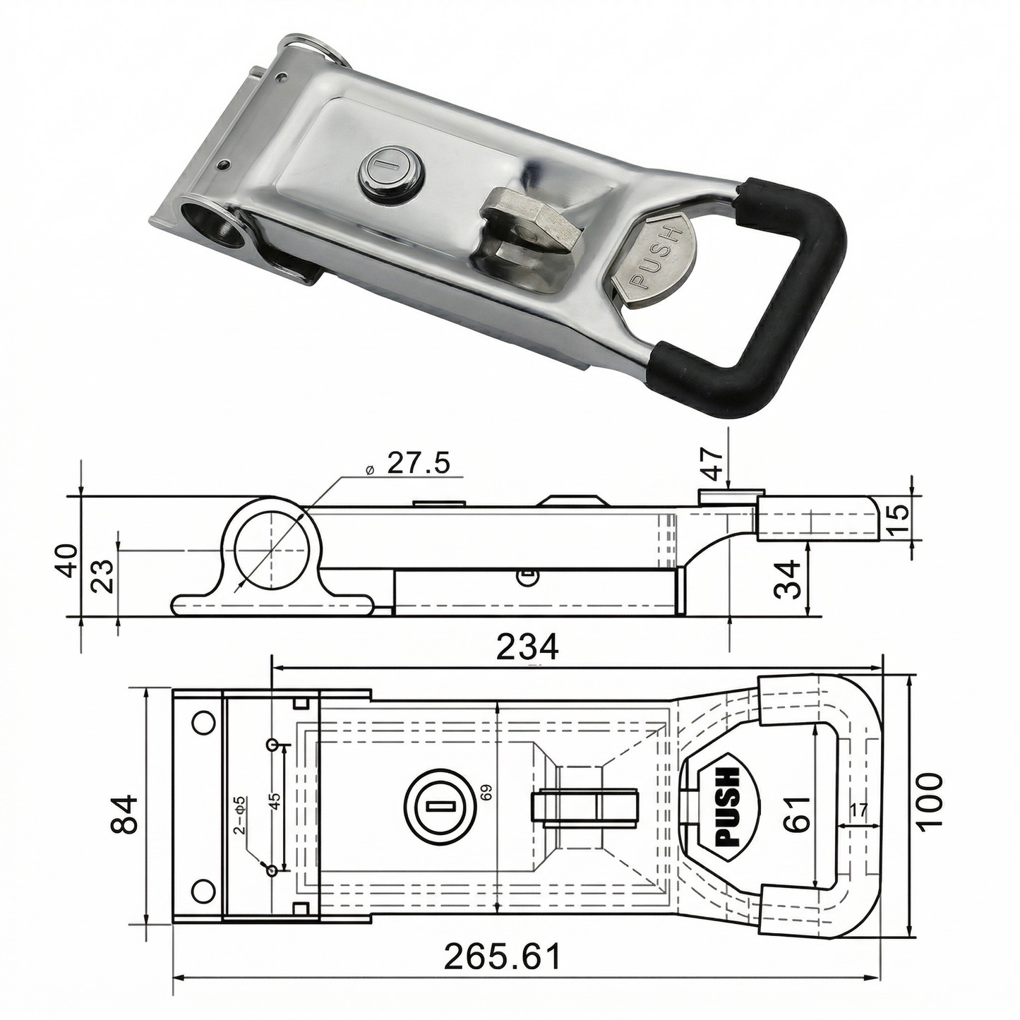 Recessed Box Lock for Cam-Action Tube Pan Glory