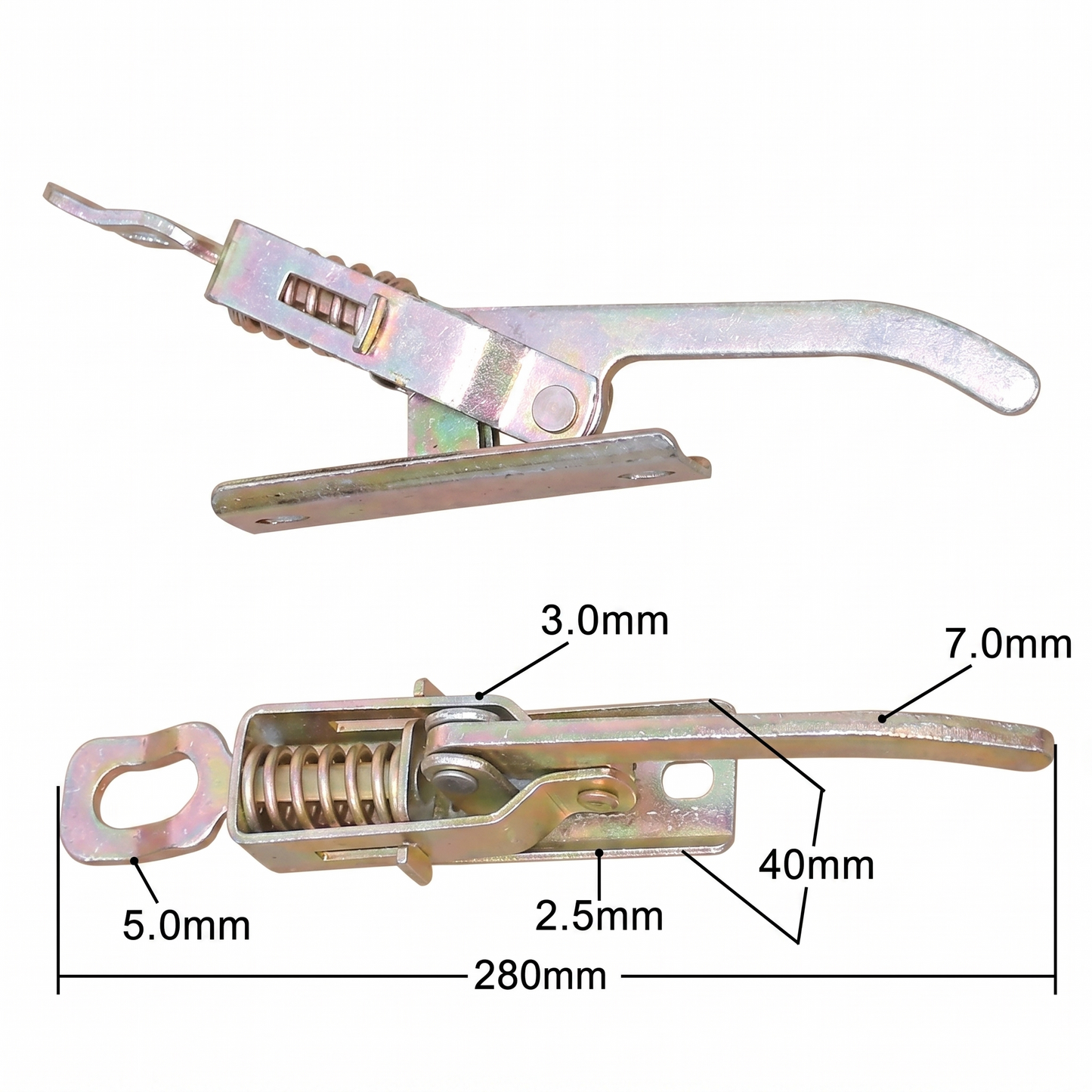 280mm Bolt-On (With Base) Standard Spring Latch by Pan Glory