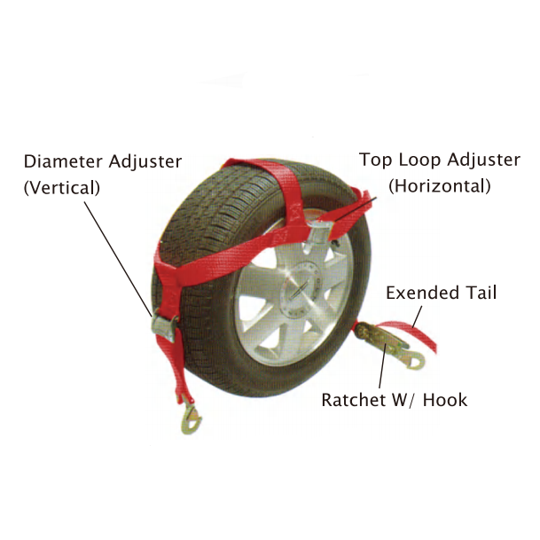Tow Dolly Wheel Strap Pan Glory