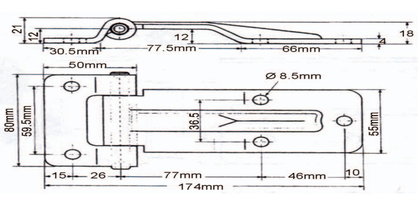A10401 Soft Close Tee Hinge, T Strap Hinge Zinc Alloy T Hinge for Toolbox, Car Door Repair