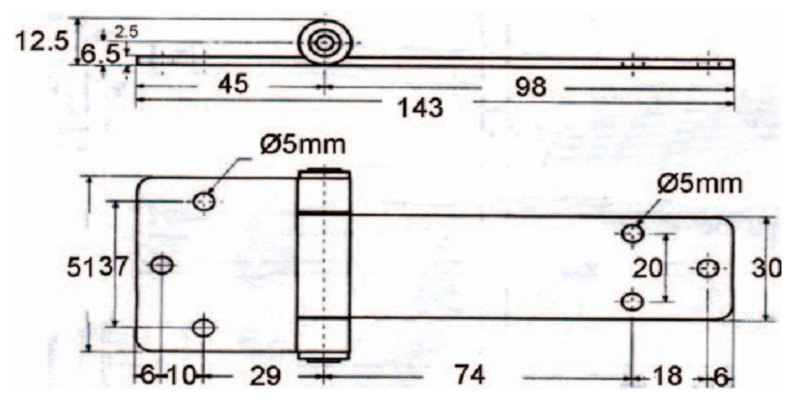 A10424 Soft Close Tee Hinge, T Strap Hinge Zinc Alloy T Hinge for Toolbox, Car Door Repair