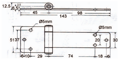 Bisagra en T de cierre suave A10424, bisagra de correa en T de aleación de zinc para caja de herramientas, reparación de puertas de automóviles