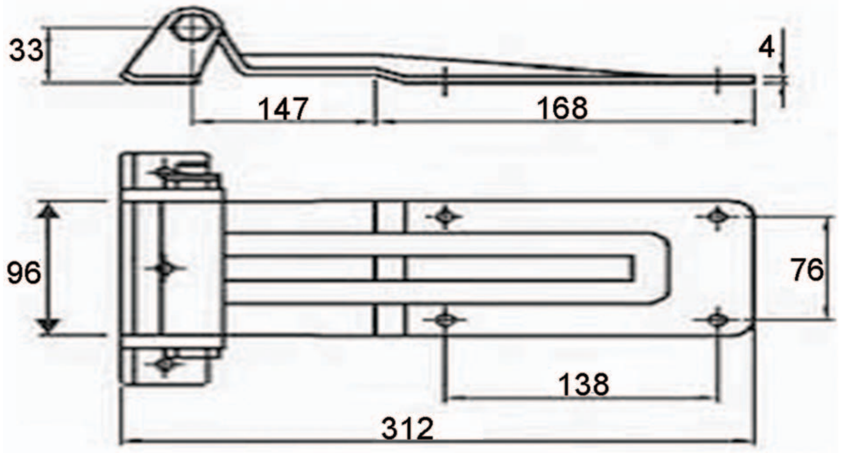 A10410S 270° Opening Heavy Duty Stainless Steel Door Hinge with Adjustable/Protective Structure, Supporting Screw/Welding Installation Fits Box Trucks, Ideal for Cold Chain