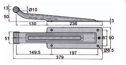 Charnière de porte robuste en acier inoxydable A10415S – Installation par vissage/soudure pour camions, fourgons et chambres froides