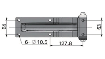 Charnière de porte robuste en acier inoxydable à ouverture à 180° (A10411S) avec structure réglable et de protection, fixation par vis ou soudure, compatible avec les camions fourgons, idéale pour la chaîne du froid.