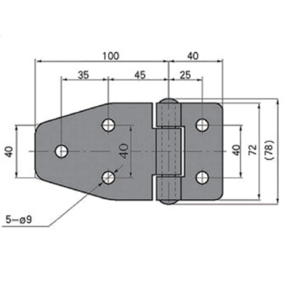 Charnière de porte robuste en acier inoxydable 304 A10429-S-2 – Installation par vissage/soudure pour camion, congélateur, chambre froide