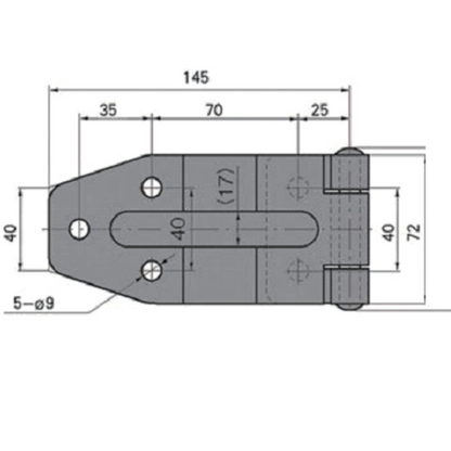 A10428S-3 Heavy-Duty 304 Stainless Steel Hinge, Marine Hatch Hinge, Suitable for Boats, Trucks, Freezers, Cold Storage