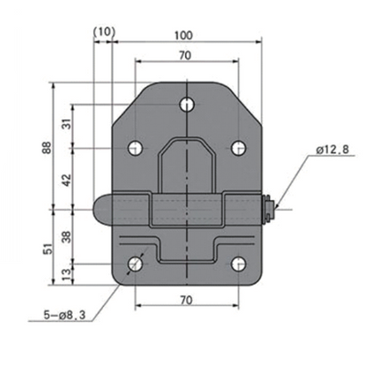 Bisagras de acero inoxidable 304 de alta resistencia A10550S-1 para puertas. Aislamiento acústico para maquinaria industrial y equipos automotrices. Bisagras de carga.