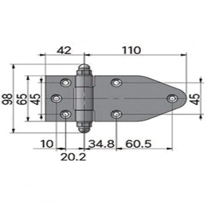 Bisagras de acero inoxidable 304 de alta resistencia A10541S para puertas. Maquinaria industrial. Aislamiento acústico. Equipos automotrices. Bisagras de carga.