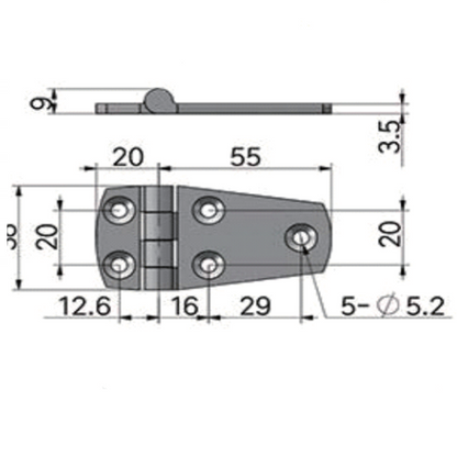 Bisagras de acero inoxidable 304 de alta resistencia A10543S para puertas. Maquinaria industrial. Aislamiento acústico. Equipos automotrices. Bisagras de carga.