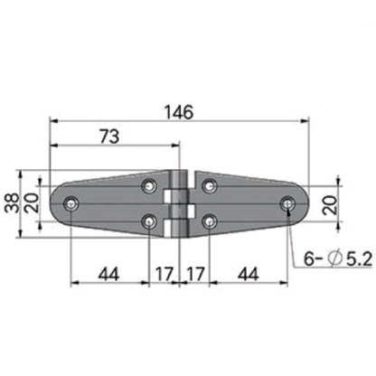 Bisagras para puertas A10545S de acero inoxidable grado 304, resistentes y duraderas, de alta resistencia y anticorrosivas, para barcos, yates, puertas, cajas de motor y autocaravanas.