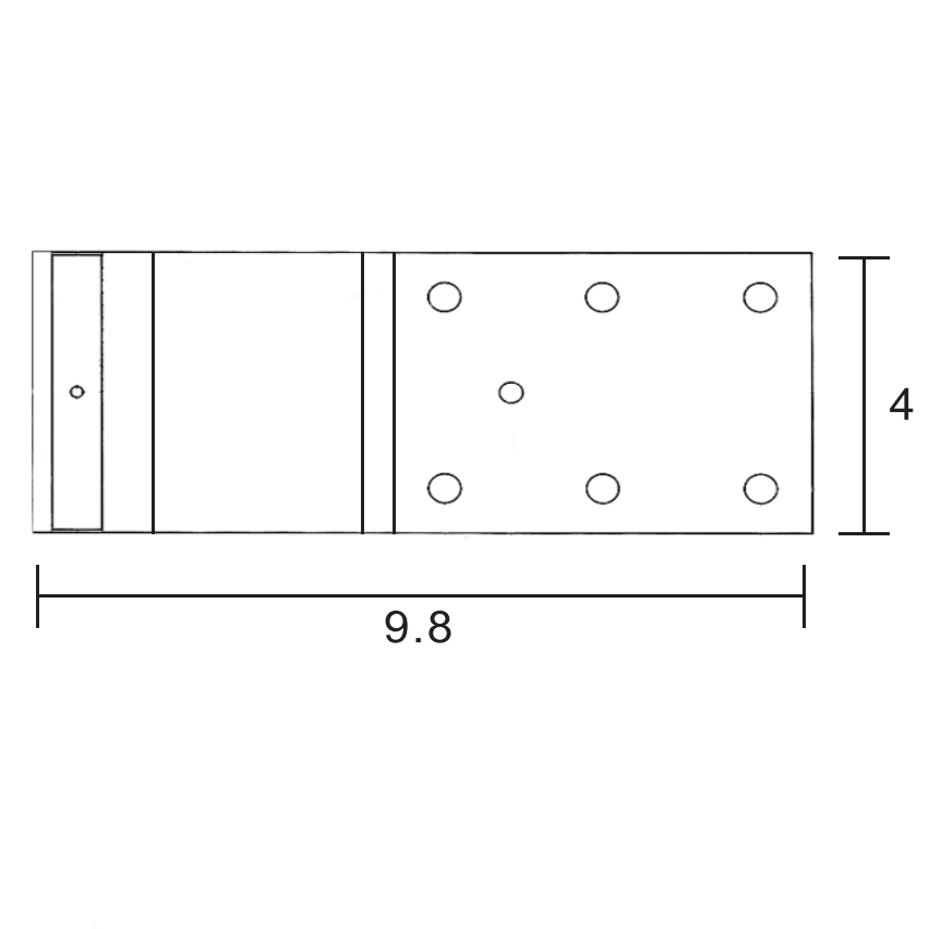 A03605W-R Six Hole Bolt-On Aluminum Truck Trailer Door Hinge