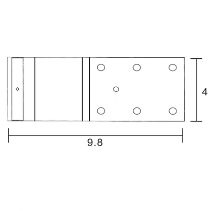 Bisagra de aluminio para puerta de remolque de camión con seis orificios y pernos A03605W-R